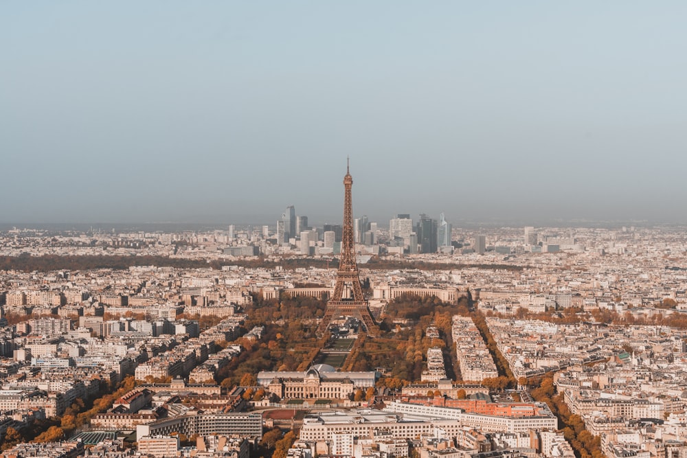 the eiffel tower towering over the city of paris