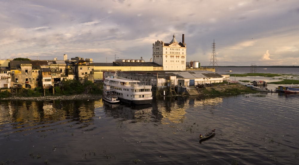 a large body of water next to a city