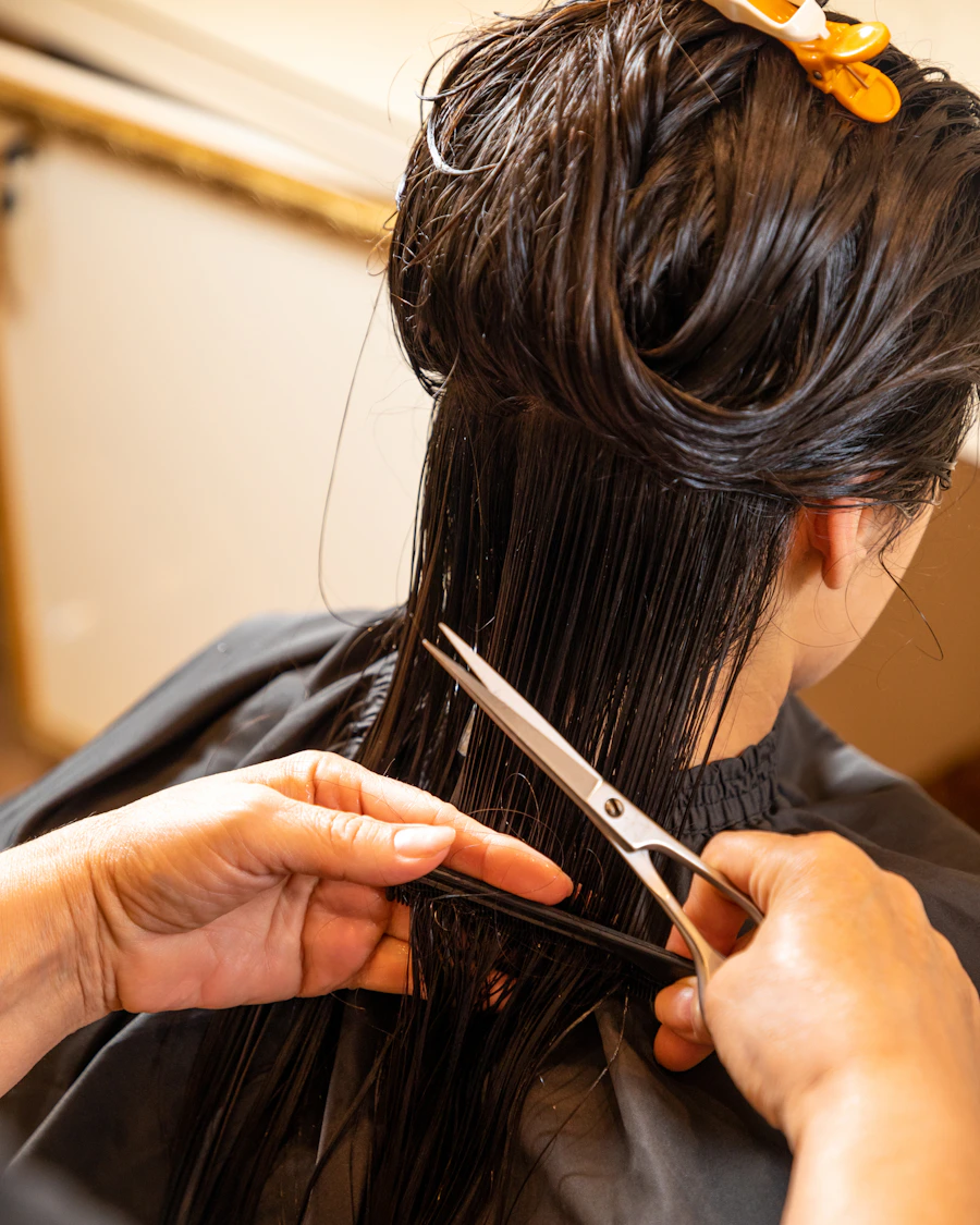 Professional hairdressing in a modern salon