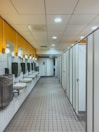 Shared bathroom facilities maintained for hygiene and convenience