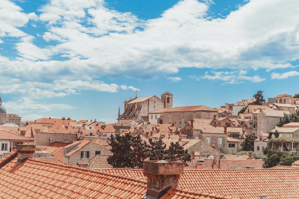 a view of a city from the roof of a building