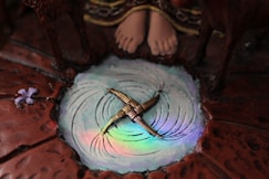 a toy airplane sitting on top of a floor