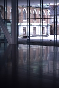 a large building with a clock on the front of it