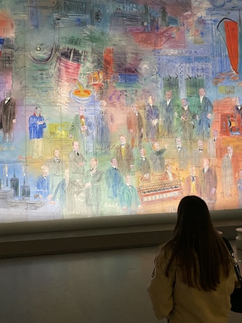 An image of a timeline mural depicting milestones of the organization.