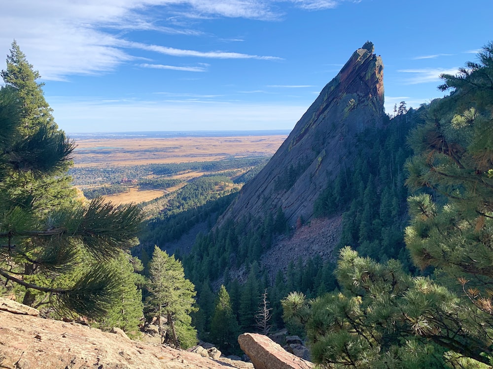 a view of a mountain from a high point of view