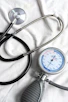 a stethoscope, a thermometer and a stethoscope