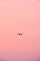 A plane lifting off against a deep blue sky at sunrise, symbolizing new adventures.