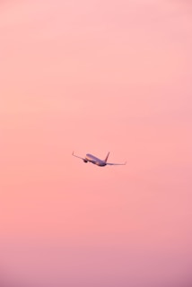 A sleek airplane of PT Papua Doberai Mandiri soaring above blue skies at sunrise.
