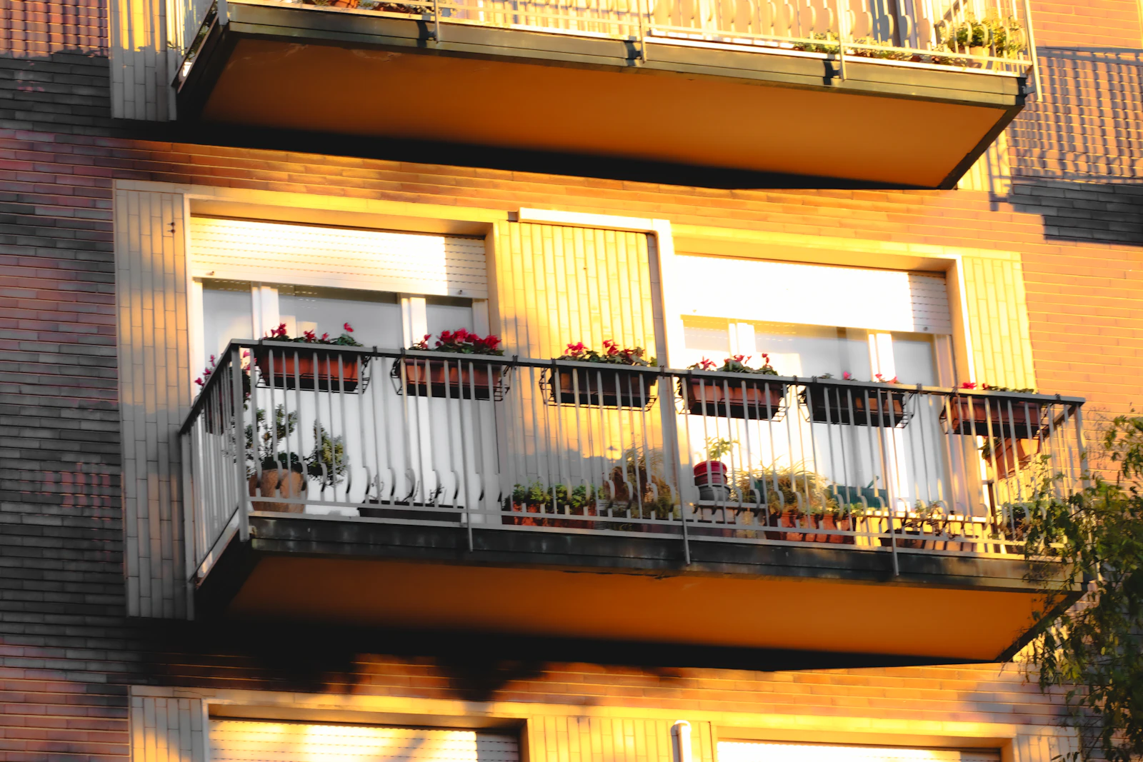 Residential apartments with balconies