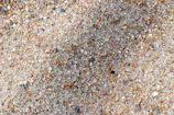 Close-up of a pile of mixed gravel and sand ready for construction.