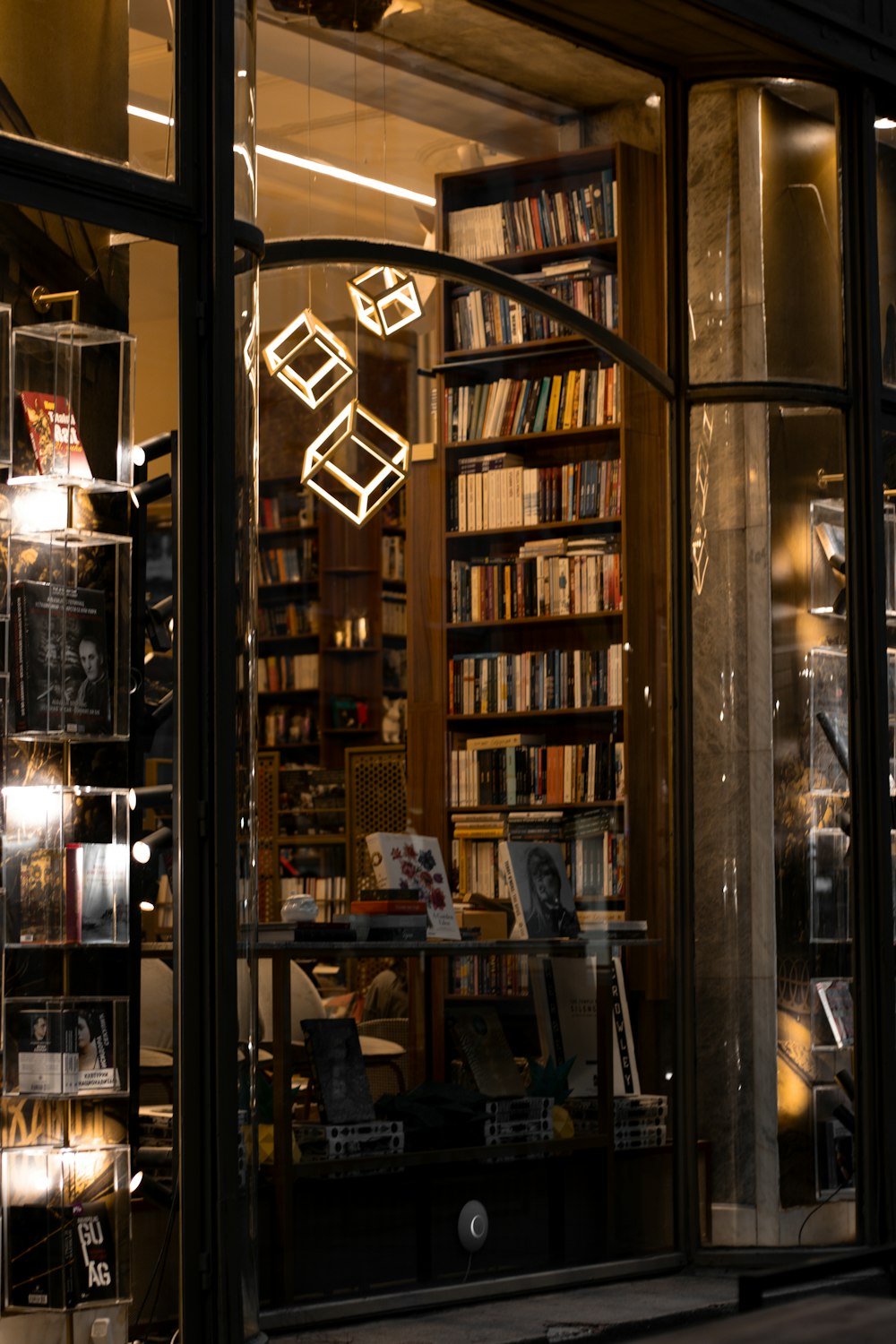 a store front with a lot of books in it