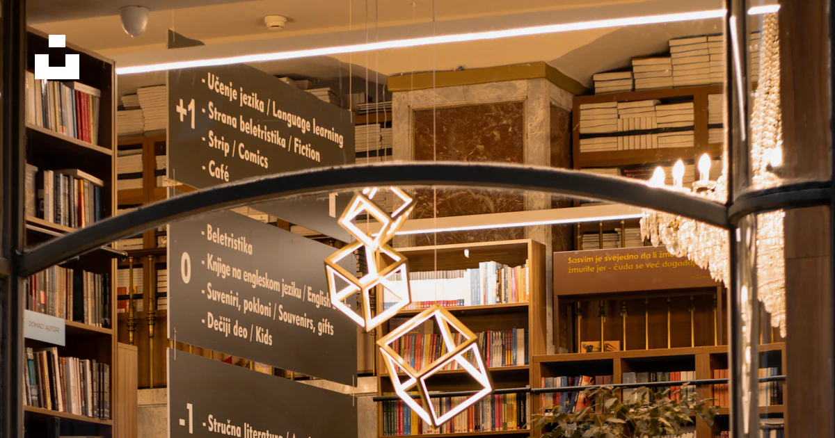 A library filled with lots of books and furniture photo – Free Belgrade ...