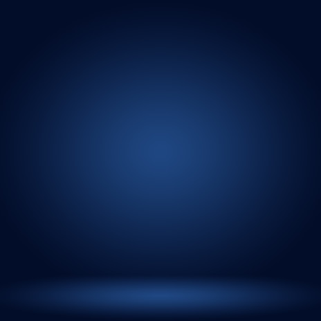 A gradient of deep blue to lighter blue occupies the background, with a soft spotlight effect at the center, creating a sense of depth and focus.