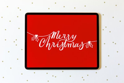 An elegant digital greeting card displayed on a tablet.