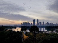 A serene cityscape at dusk, representing the firm’s connection to the community it serves.