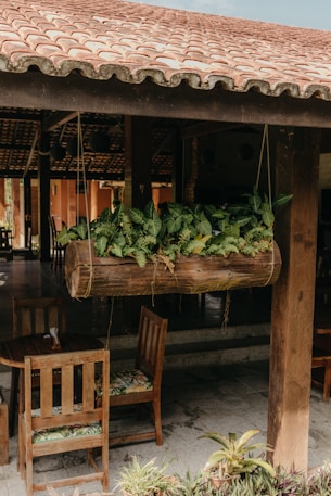 a wooden table topped with lots of green vegetables