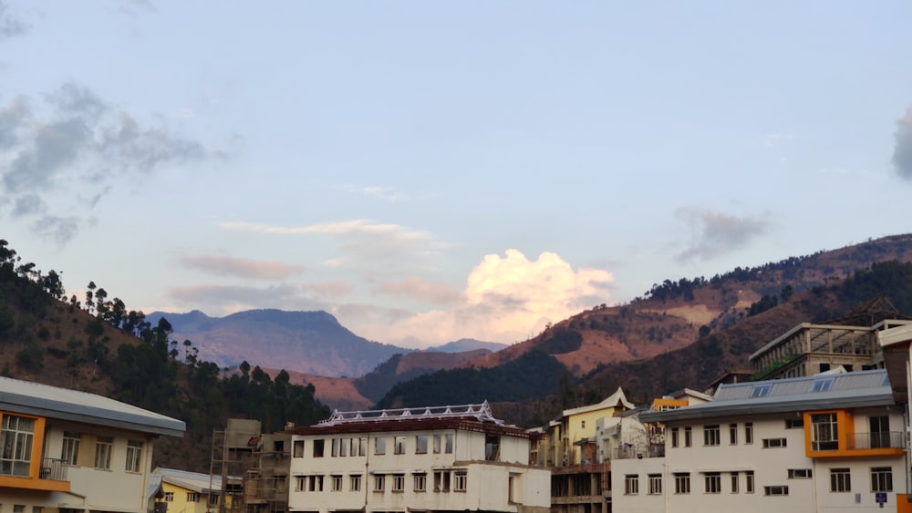 a group of buildings sitting on the side of a mountain