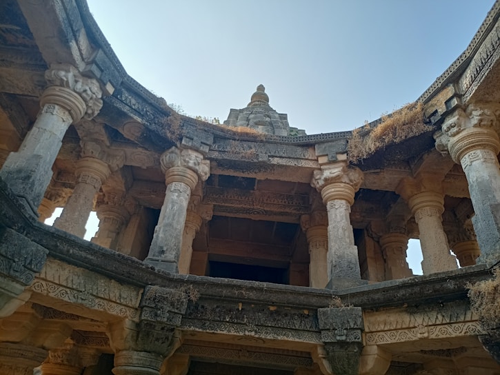 a view of the inside of an old building