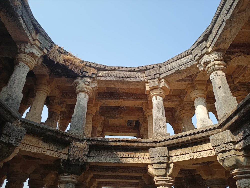 a view of the inside of an old building