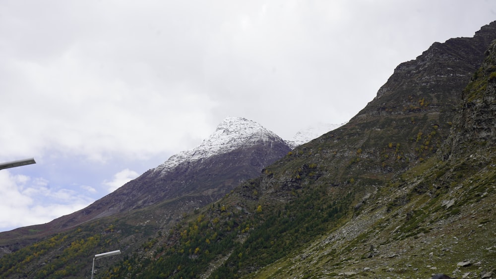 a mountain with snow on the top of it