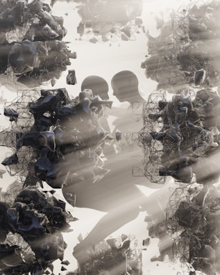 Abstract human form drawing focusing on spatial design influences.