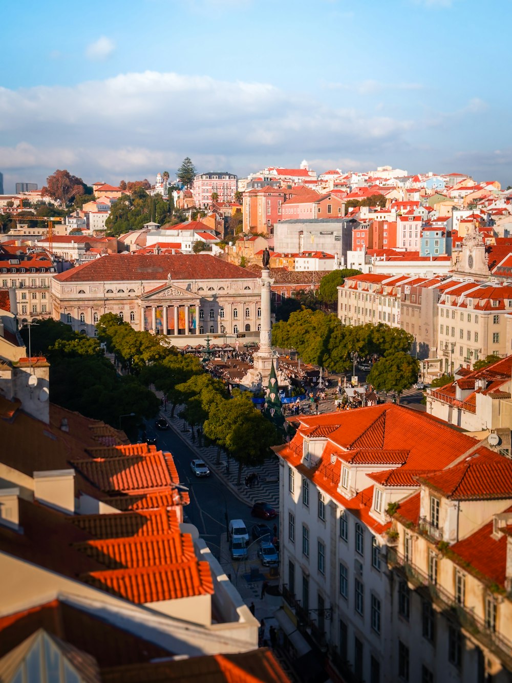 a view of a city from a high point of view