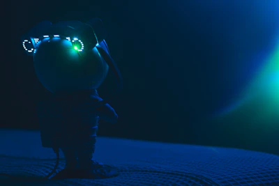 Helmet Bro character standing proudly with a glowing blue and gold background.