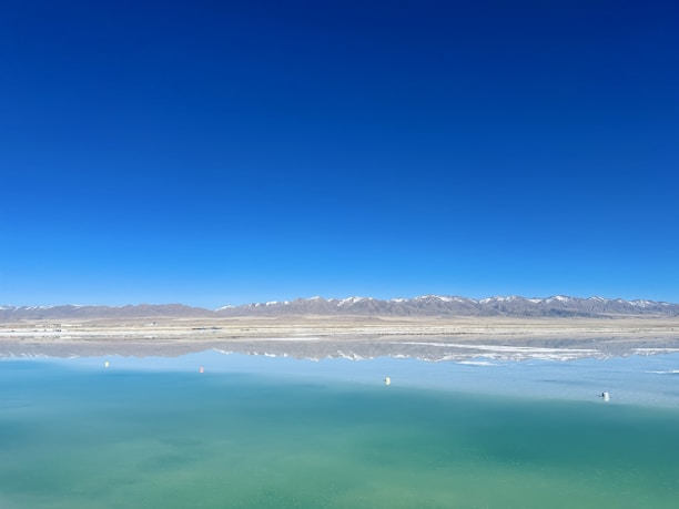 A serene blue landscape symbolizing security and trust.