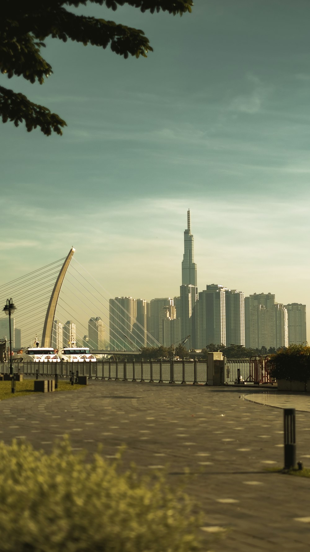 a view of a city from across the water