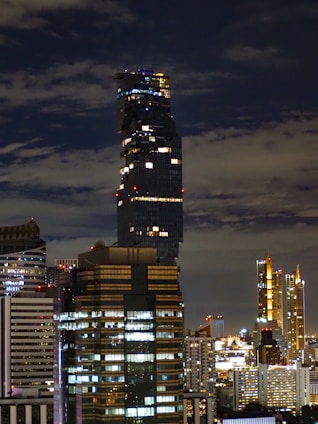 A sleek modern city skyline with digital data overlays representing real estate analytics.