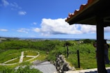 Scenic view of a completed outdoor space with landscaping.