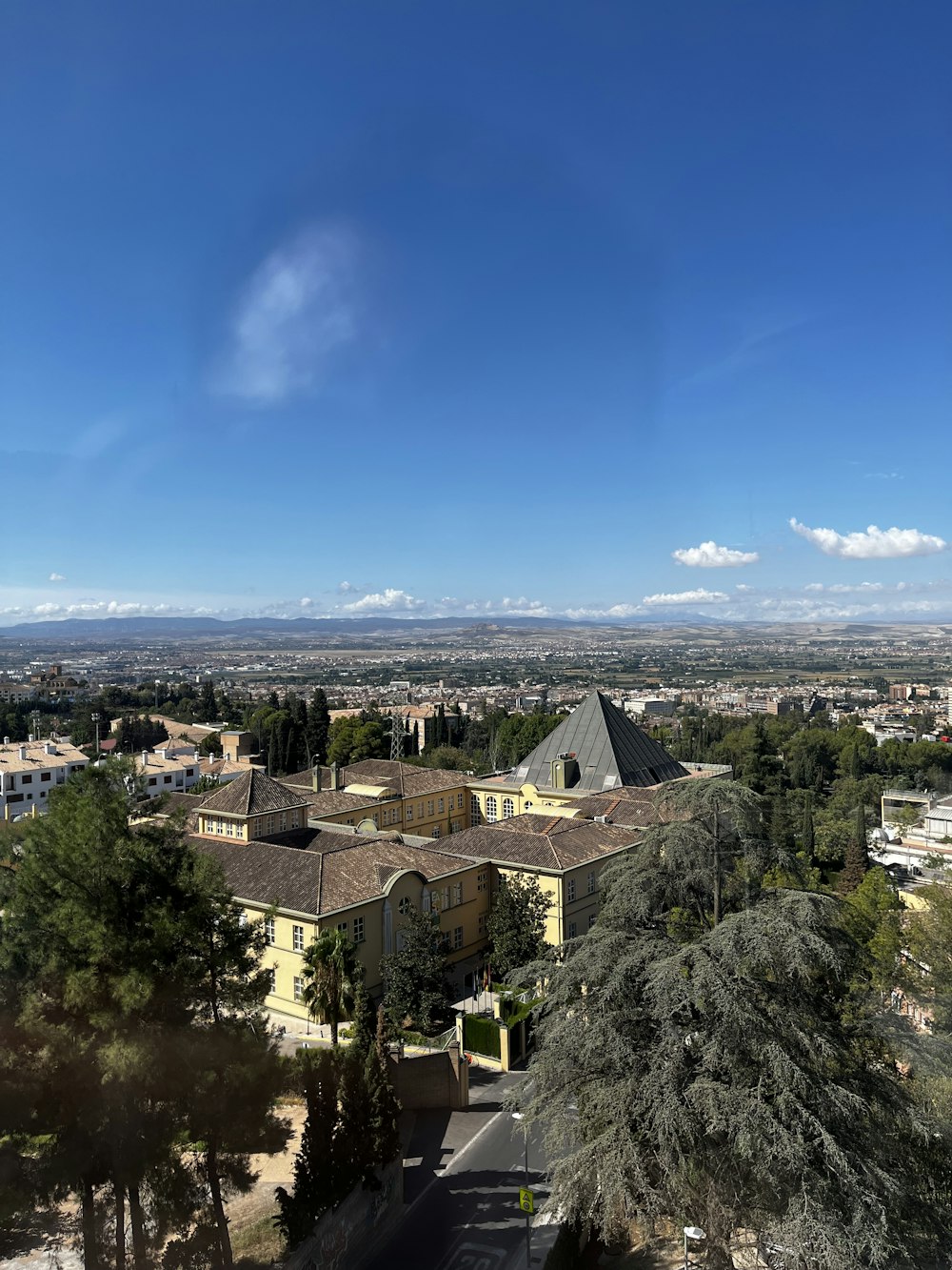 a view of a city from a high point of view