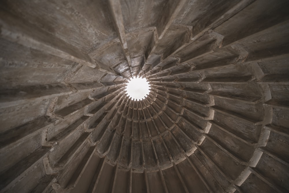 a view of the inside of a wooden structure