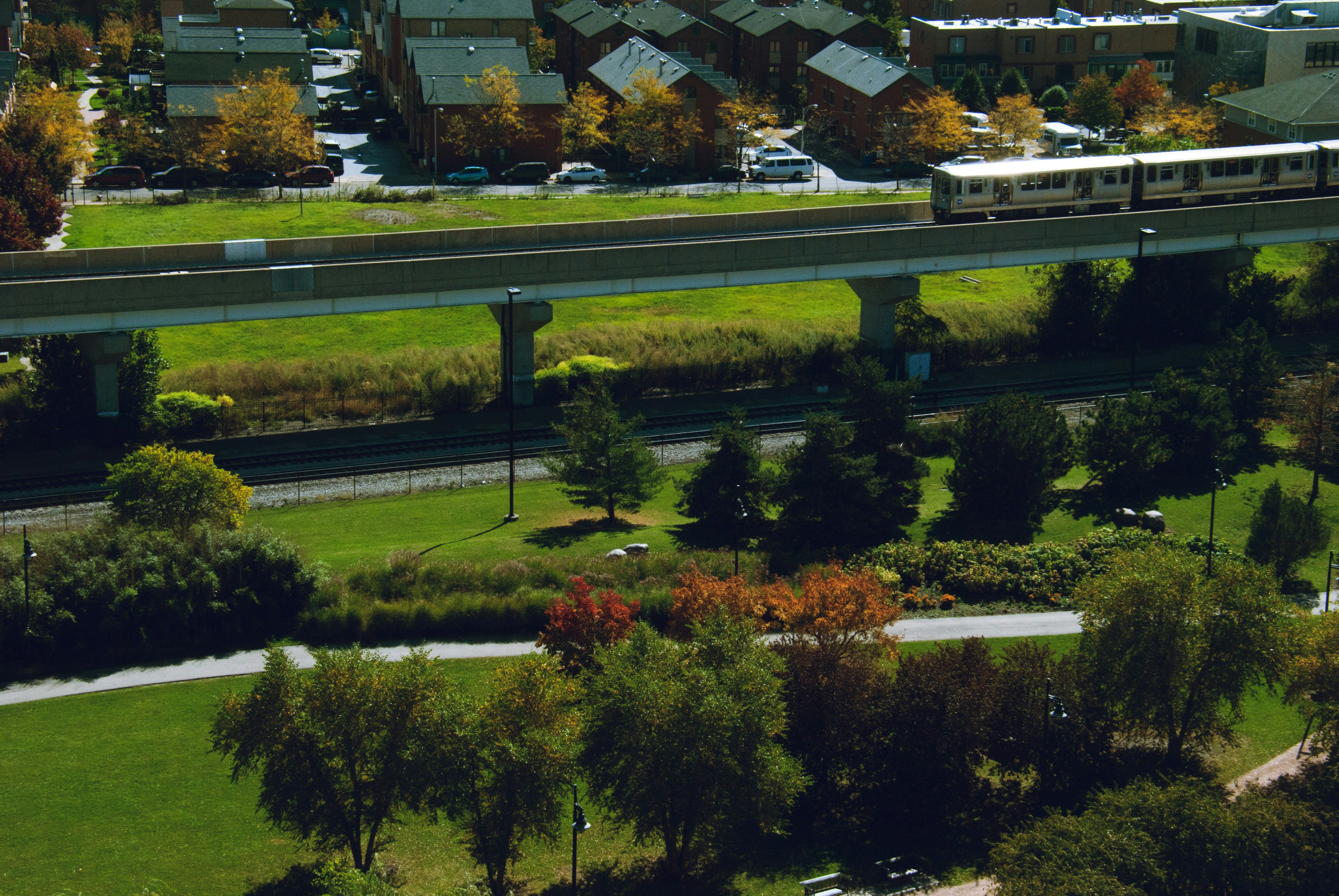 As the trains pass by...