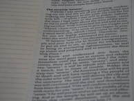 Close-up view of a page from a book featuring religious text. The page is open to a section titled 'The Seventy 'Sevens''. The text appears to discuss a vision and prophecy given by an angel named Gabriel, making references to 'seventy sevens' and religious concepts such as understanding, vision, and righteousness. The text is laid out in paragraph form with a clear font for readability.