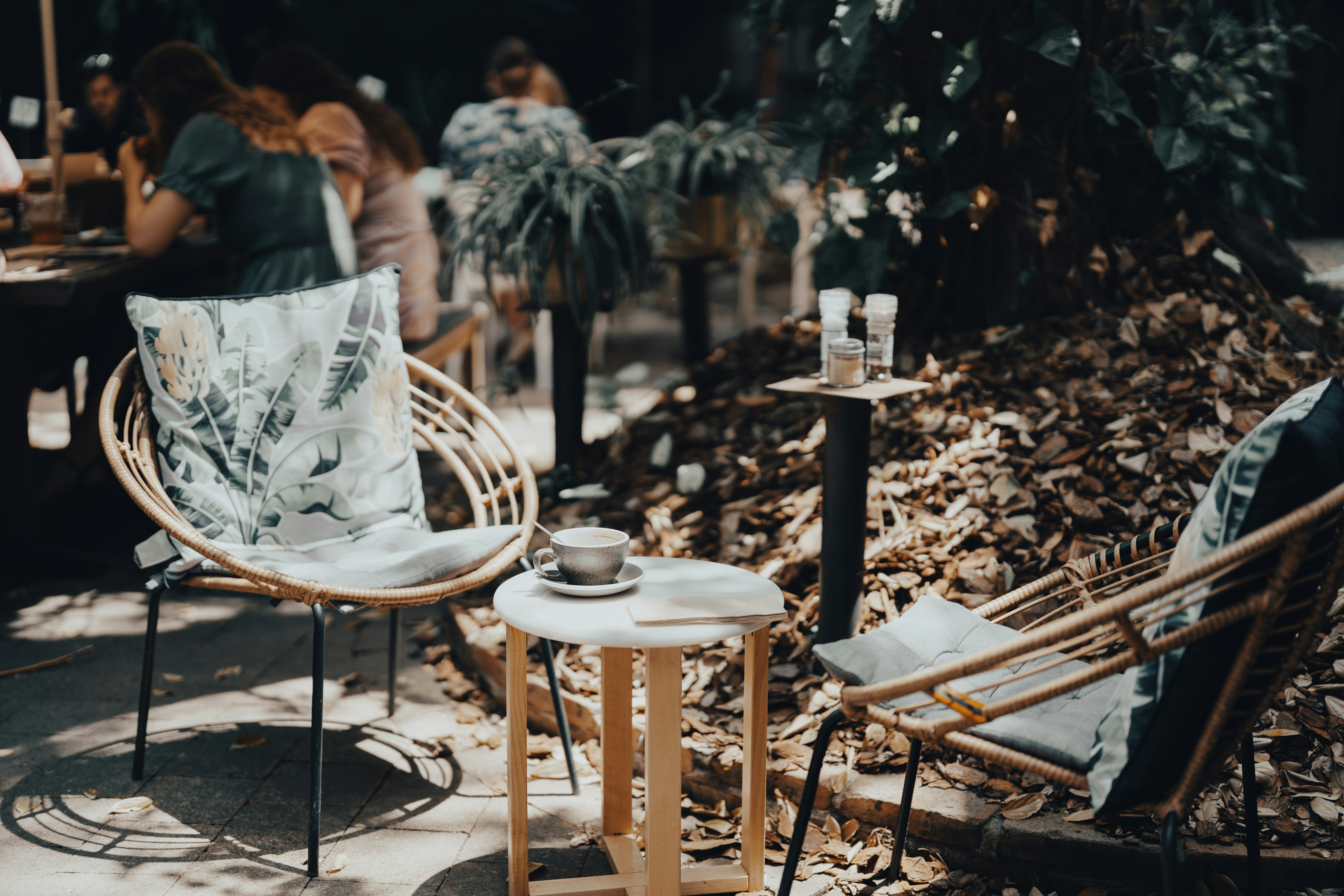 a couple of chairs sitting next to each other