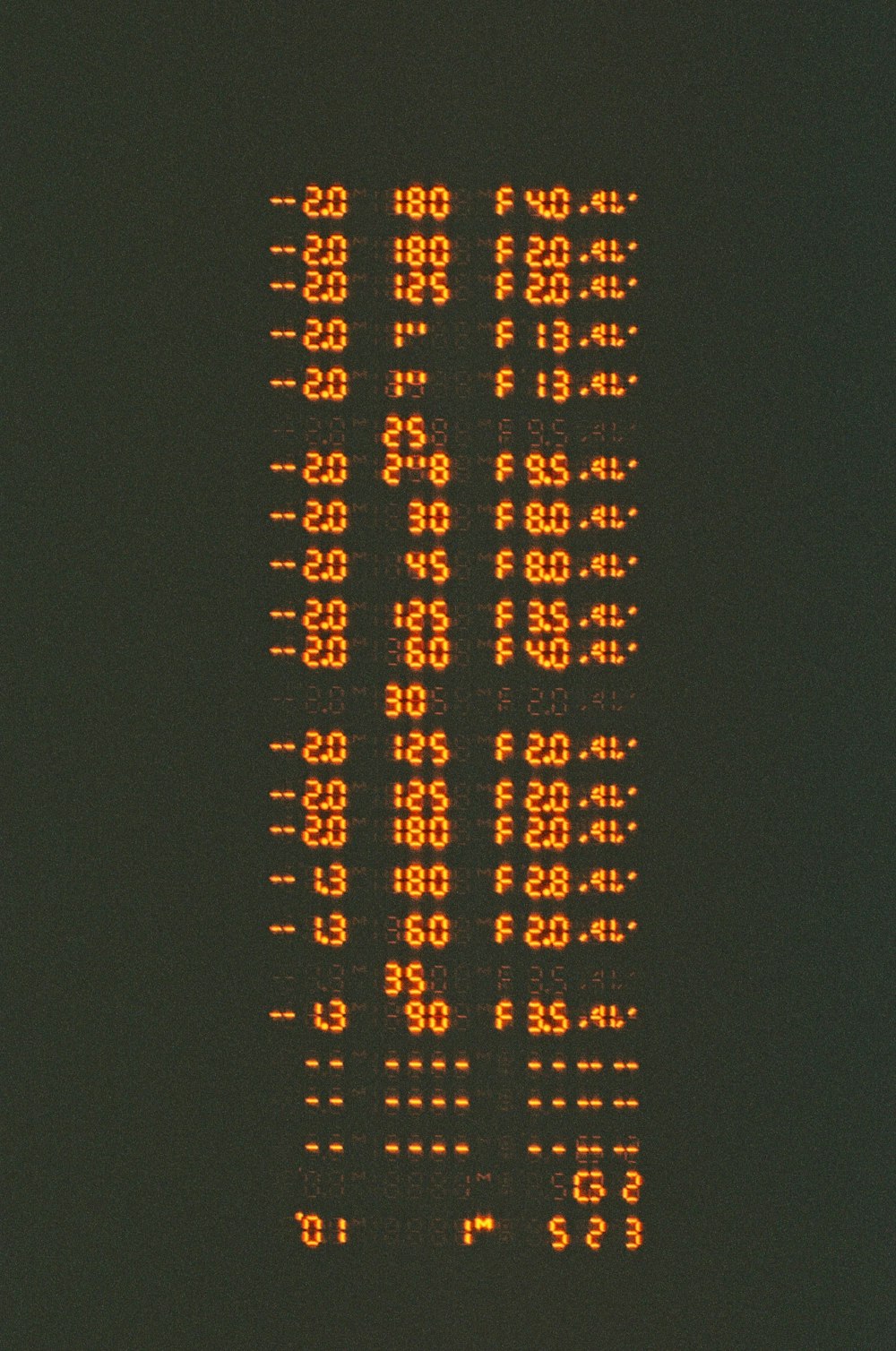 a digital clock displaying the time in the dark