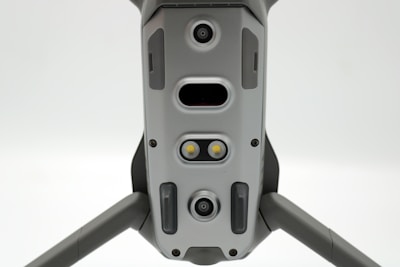 Close-up of a professional-grade drone integrated with AI visual navigation systems.