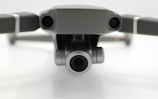 Close-up of a drone equipped with a thermal camera.
