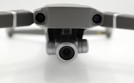 Close-up of a drone's sensors and cameras.