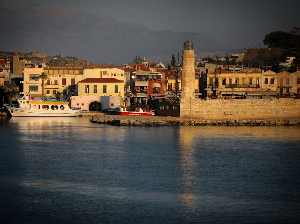 a large body of water next to a city