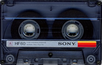 a close up of an audio tape recorder