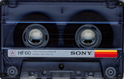 a close up of an audio tape recorder