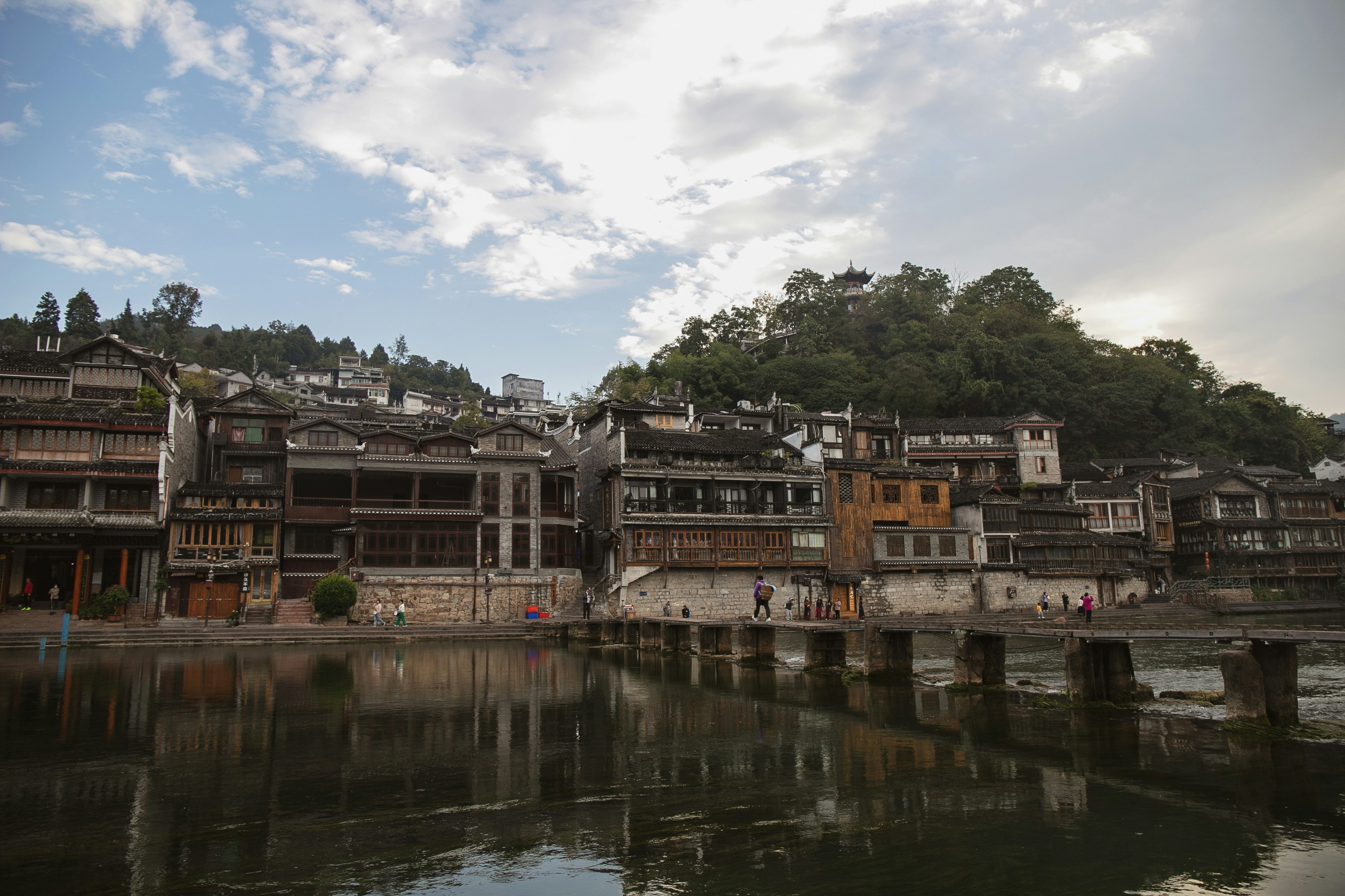 a body of water with a bunch of buildings on top of it