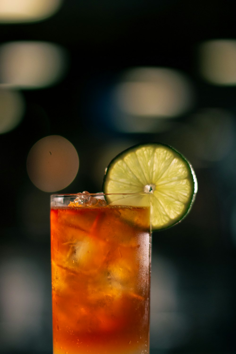 a close up of a drink on a table