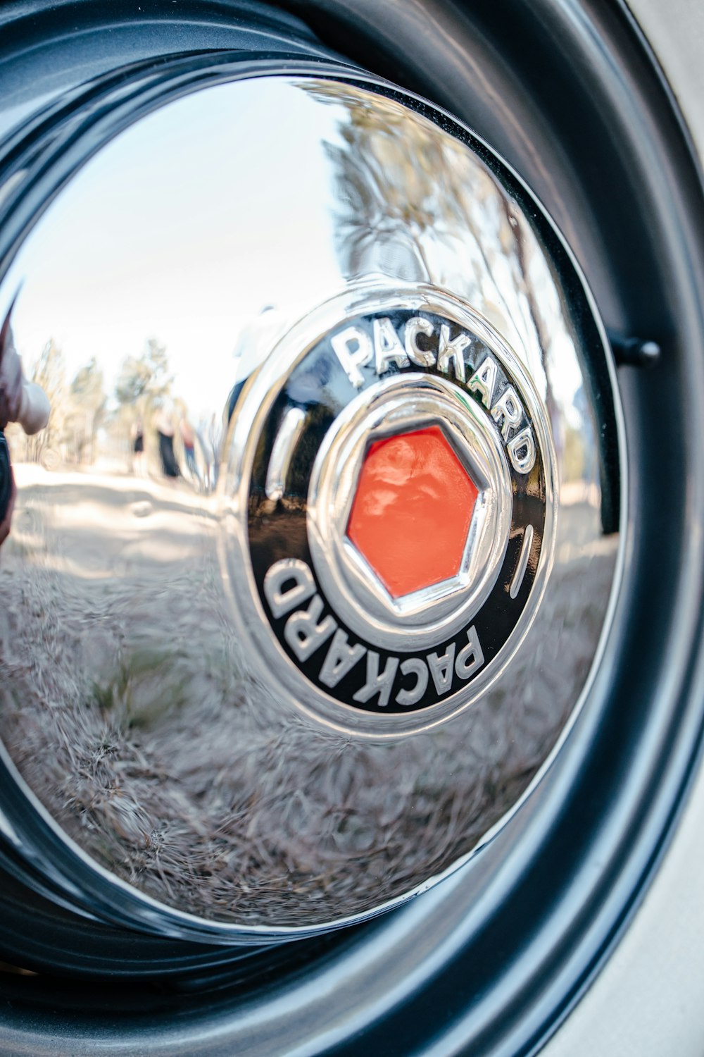 a close up of a tire on a car