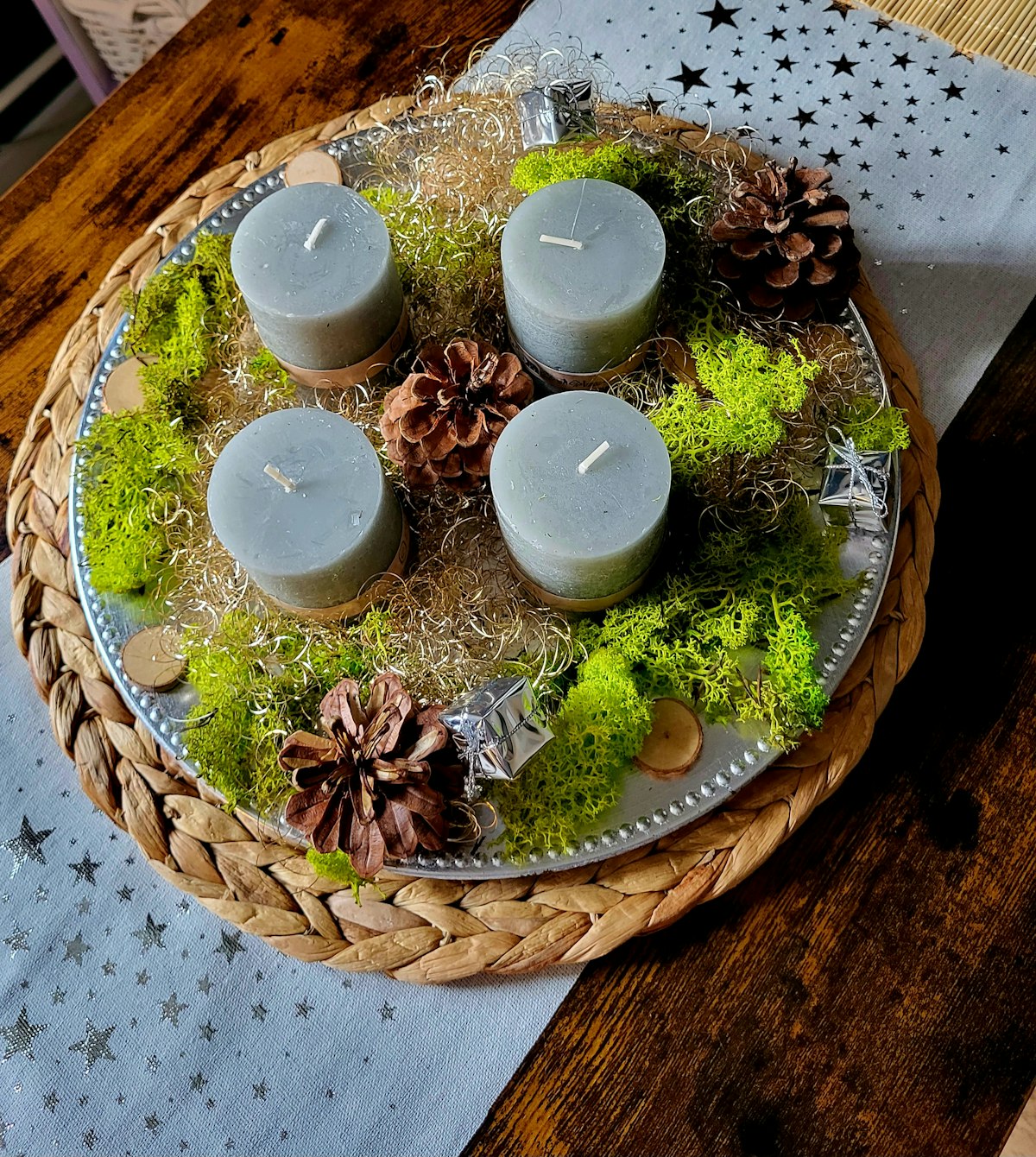 Coroa do Advento com 4 Velas