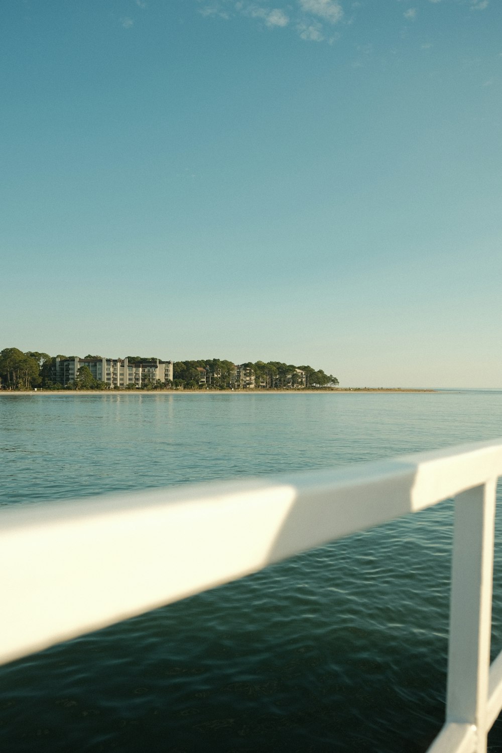 a view of a body of water from a boat