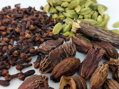 a close up of a bunch of different types of nuts