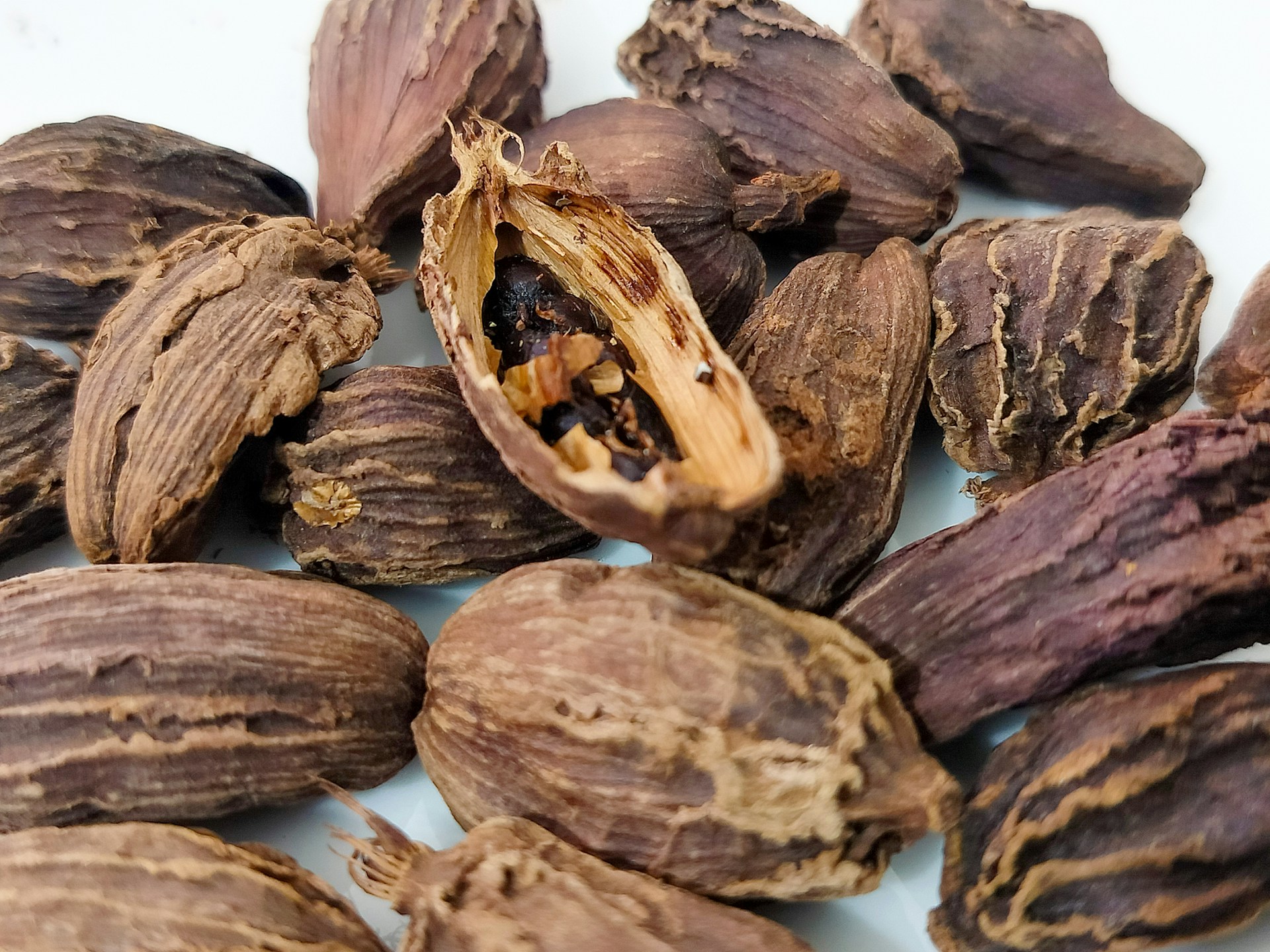 a close up of a bunch of nuts on a table